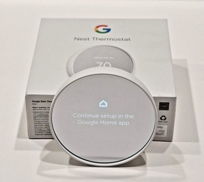 Google Nest Smart Thermostat Snow GA01334-US Open Box TESTED WORKS