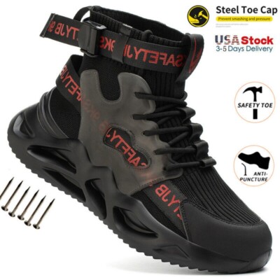 Mens Work Boots Steel Toe Cap Safety Shoes Indestructible Breathable Sneakers