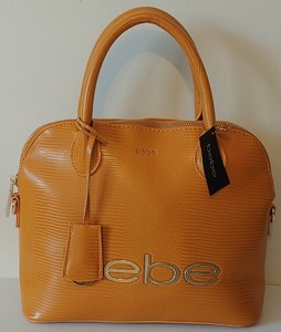 New Bebe Fabiola Stamped Lizard Dome Satchel Mustard Ebay