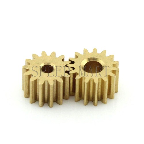 0,5M14T 2 mm 3 mm diámetro 14 dientes módulo 5 mm motor engranaje de pista de metal - Imagen 3 de 4