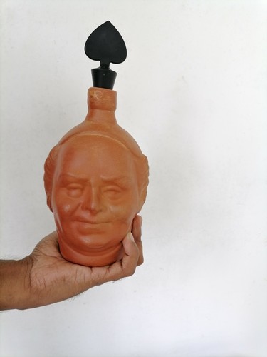 Handmade Face shape Clay water bottle 0.7L natural Cool Eco friendly from Ceylon - Picture 5 of 9