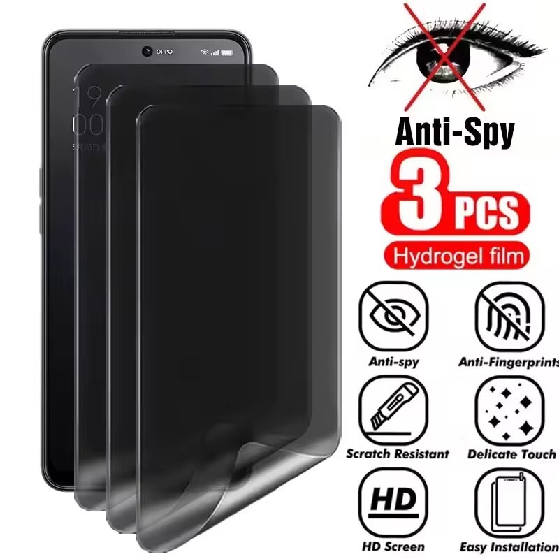 Protector de pantalla de hidrogel de privacidad de cubierta completa para Samsung A16 A36 A56 A15 A35 A55