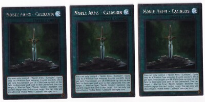 YUGIOH NOBLE ARMS CALIBURN NKRT-EN021 PLATINUM X3