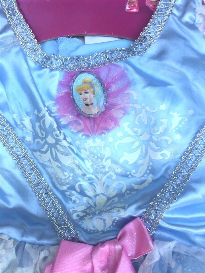 Disney CENICIENTA Disfraz 3T-4T Brillante Tutú Vestido + Guantes Princesa + Zapatos Foto 4 de 4