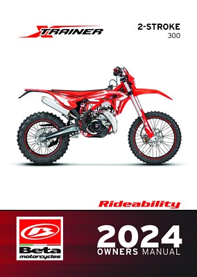 Beta Owners Manual Guide Book 2024 XTRAINER 300 2T 2 Stroke