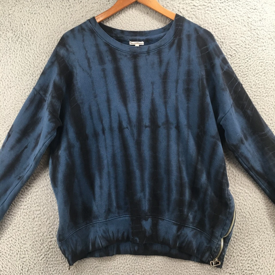 Sundry For Evereve Tiedye Sweatshirt Womens 2 Multicolor Blue Cotton Pullover - Image 2 of 4