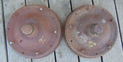 1936 FORD FRONT BRAKE DRUMS / HUBS Original pair CAR PICKUP COUPE SEDAN