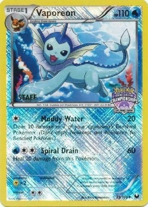 大会STAFF限定 チャンピオンシップシャワーズ 英語版プロモ 25/108 Vaporeon 025/108 League & Championship Cards for sale | eBay