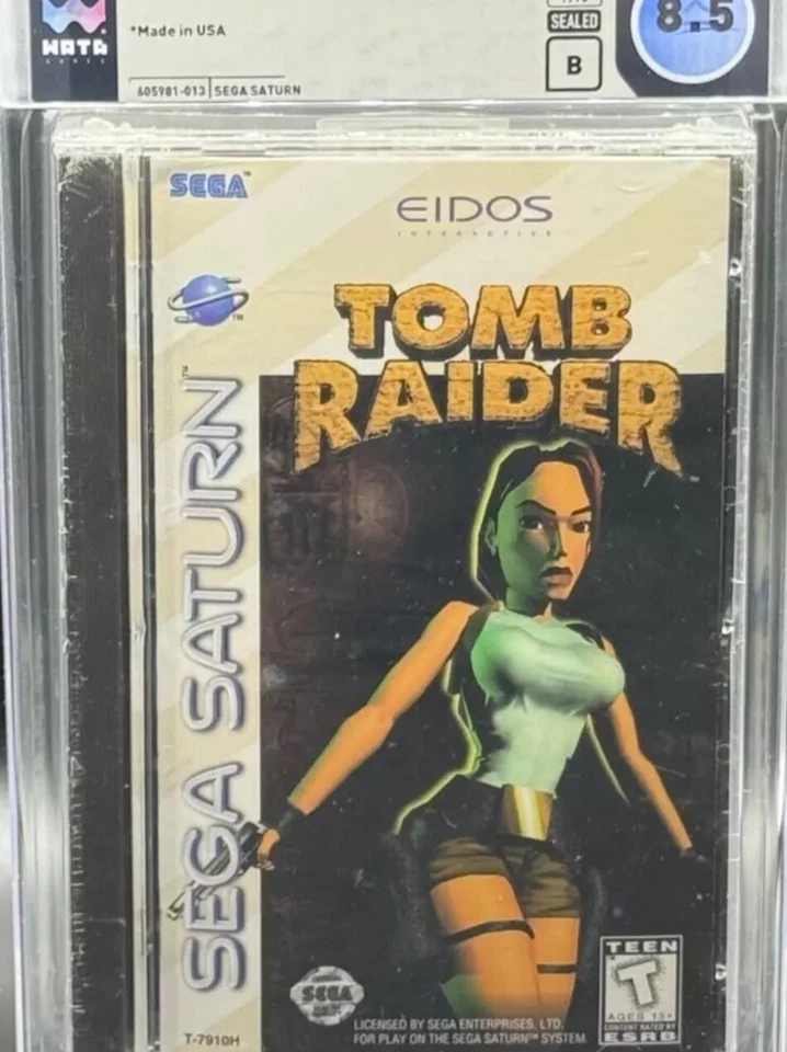 Tomb Raider Sega Saturn Jewel Case Longbox Sealed New WATA 8.5 B Graded - Image 3 of 4