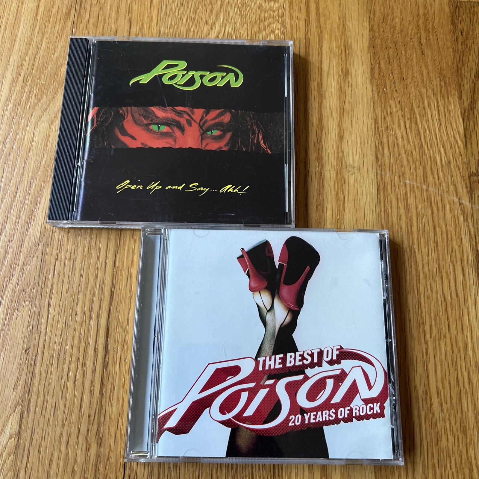 POISON 2 CD Lot “Open Up and Say…Ahh!, Best Of” like Cinderella, Skid Row, Tuff.