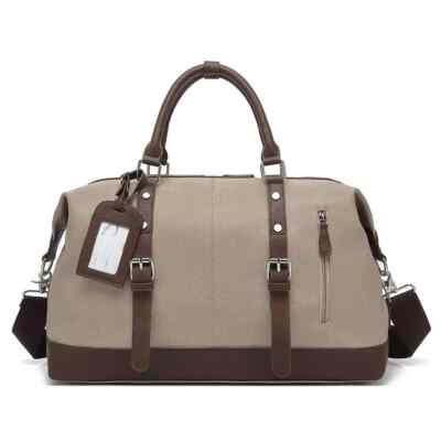 PU Leder Reise Duffel Weekender Tasche Handgepäck Sporttasche für Herren Frauen