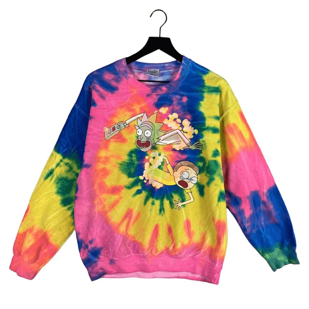 rick and morty tie dye sweatshirt