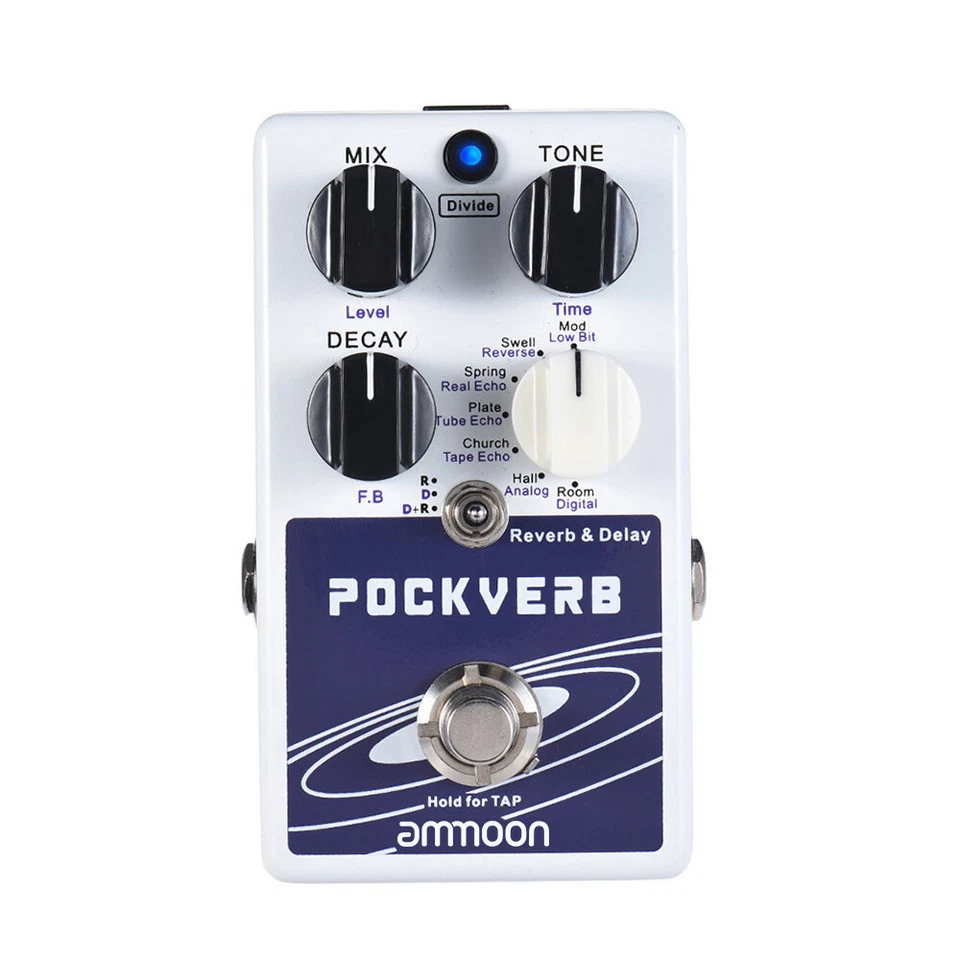 POCKVERB Reverb & Delay Guitar Effect Pedal Tap Tempo Function True Bypass R3F6 - Image 3 of 4