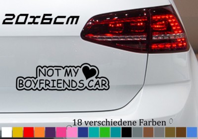 Not my Boyfriend Car 20x6cm JDM OEM Decal Tuning Sticker Auto Aufkleber Car