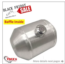 4 Gallons 10” x 14” Aluminum Gas Fuel Tank（Baffle）Center Fill 1/4” NPT For Boat