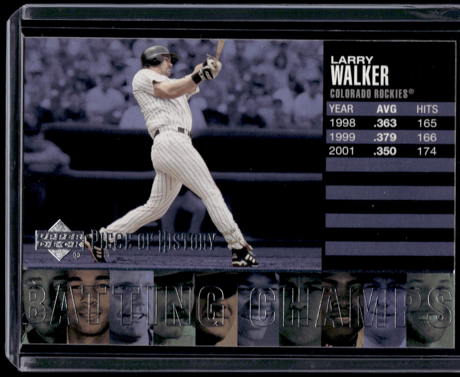 2002 Upper Deck Piece of History #B7 Larry Walker Batting Champs