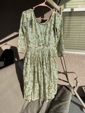 Indian Pistachio Green Women  s 3-Piece Gold Sequence Embroidered Outfit Set XS