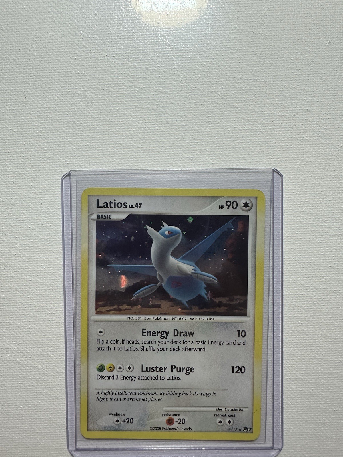 Pokémon TCG Latios 4/17 SWIRL Holo Rare Pop Series 7 - LP
