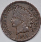 1907 1C Indian Head Cent Full Liberty! Ships Free! #115