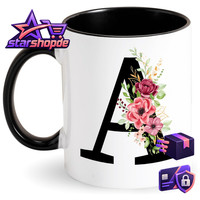 Personalisierte Kaffeetasse Keramiktasse Mit Buchstabe Blumen Geschenk