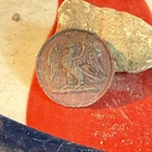 Dug Civil War 💥 🇺🇸 💣  Small Eagle Crest Button PH LA