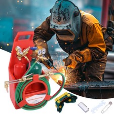Portable Oxygen Acetylene Welding Cutting Torch Kit Long Pipe Brass Nozzle US