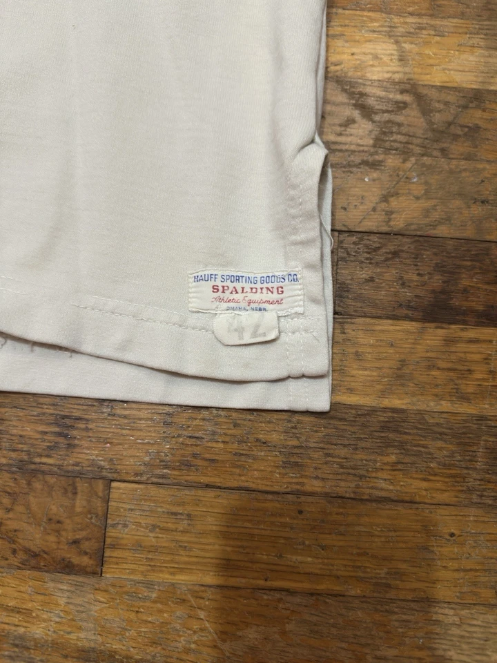 Vintage 60's Spalding #85 Lamar Lundy White Los Angeles Rams Football Jersey 42 - Image 3 of 4