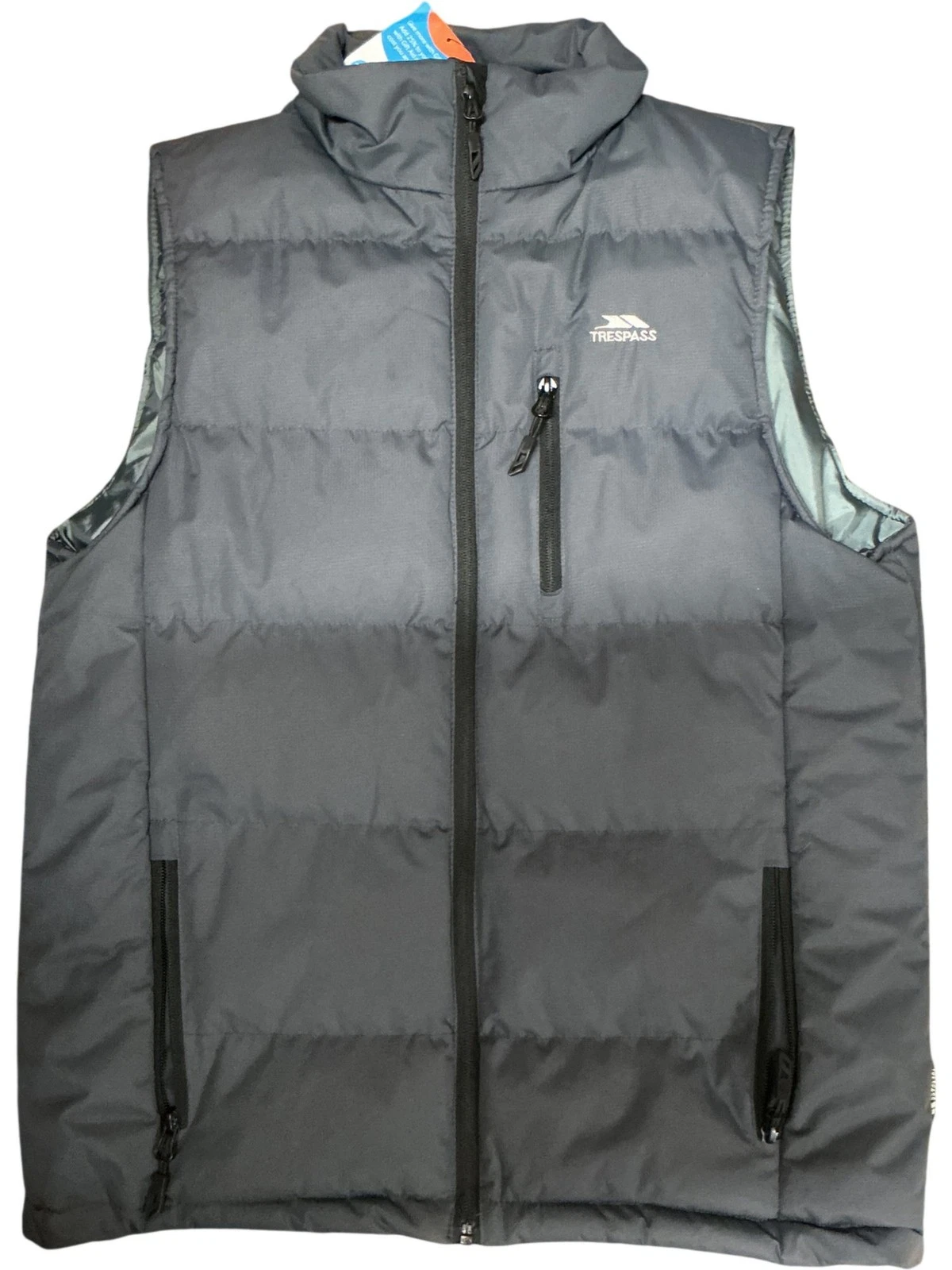 Trespass Mens Black Puffer Vest Waterproof Windproof Size S 5099