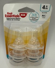 First Essentials By Nuk 6 Silicone Replacement Nipples Medium Flow 4 months
