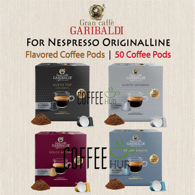 Coffee 50 Pods Gran Caffe Garibaldi Box Fits Nespresso Original Line Capsules