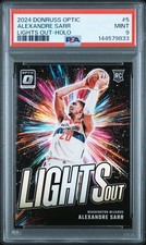 2024 PANINI DONRUSS OPTIC LIGHTS OUT HOLO #5 ALEXANDRE SARR PSA 9