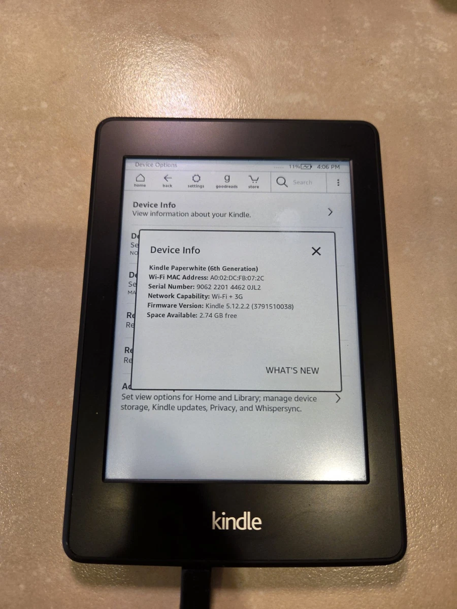 Amazon Kindle Paperwhite 6th Generation Tablets & eReaders for