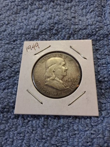 1949 Ben Franklin 90% Silver Half Dollar, Circulated G-BU Condition@@@Lot BF-1