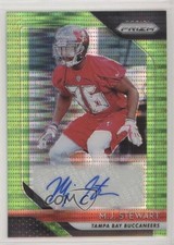 2018 Panini Prizm Rookie Neon Green Pulsar MJ Stewart #RA-MJ Auto kh7