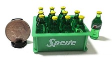 Dollhouse Miniature Case of Sodas - 12 bottles plus container - 1:12 Scale