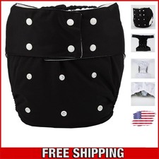 Men's Black Polka Dot Cloth Diaper - Eco-Friendly, Washable  Comfortable