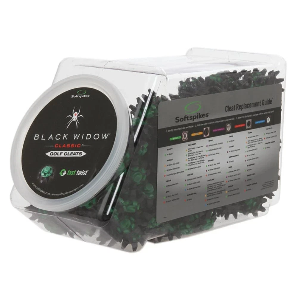 Black Widow Fast Twist Golf Spikes 400ct Bowl - Softspikes 3.0 Cleats NEW