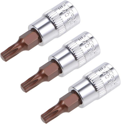 3Pcs 1/4'' Drive X T20 Torx Bit Socket, S2 Steel Bits CR-V Sockets 38Mm Length Us