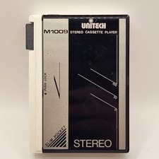 Unitech M1009 Slim Pocket Stereo Cassette Player Vintage Parts Or Repair Only 