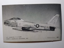 Carte postale avion militaire North American Aviation FJ-2 Fury US Marines 45 USA