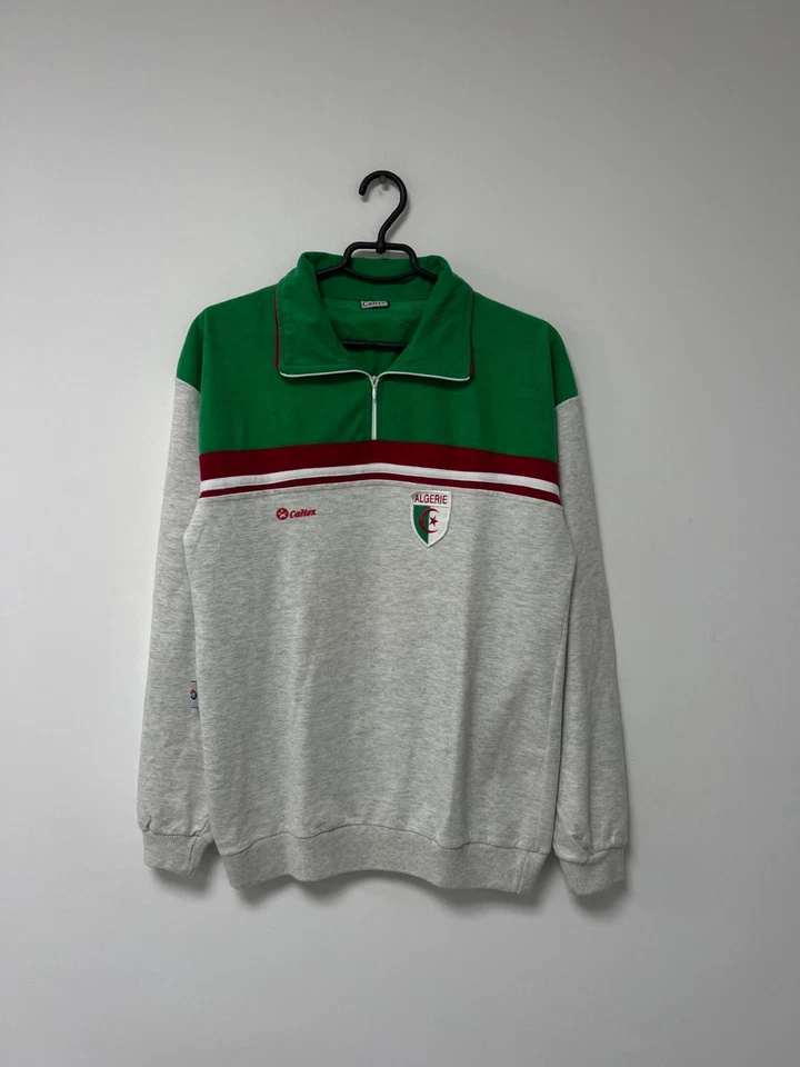 Jaqueta de futebol vintage anos 90 Argélia pista de futebol África Caltex masculina tamanho G - Imagem 2 de 4