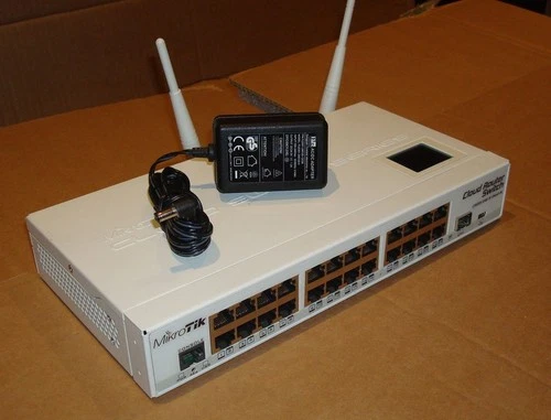 Mikrotik CRS125-24G-1S-2HnD-IN Cloud Router Switch WiFi LCD L2 L3 VPN SFP +PSU
