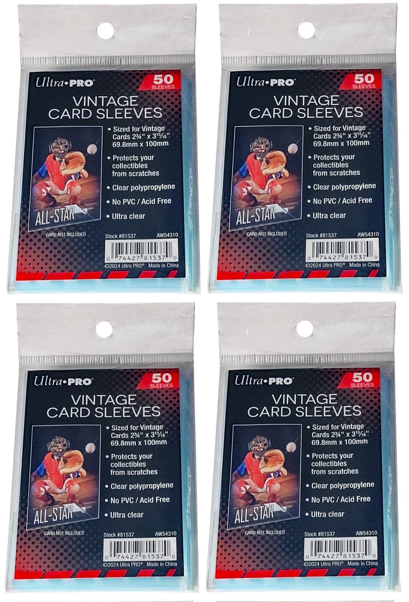 vintage card sleeves Baseball Card Plastic Sleeves Protect Your Vintage Cards! 500 Premium Thick  Trading Card Sleeves