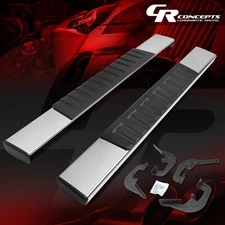 PAIR CHROME 6"STEP BAR RUNNING BOARD FOR 2007-2019 SILVERADO/SIERRA STANDARD CAB
