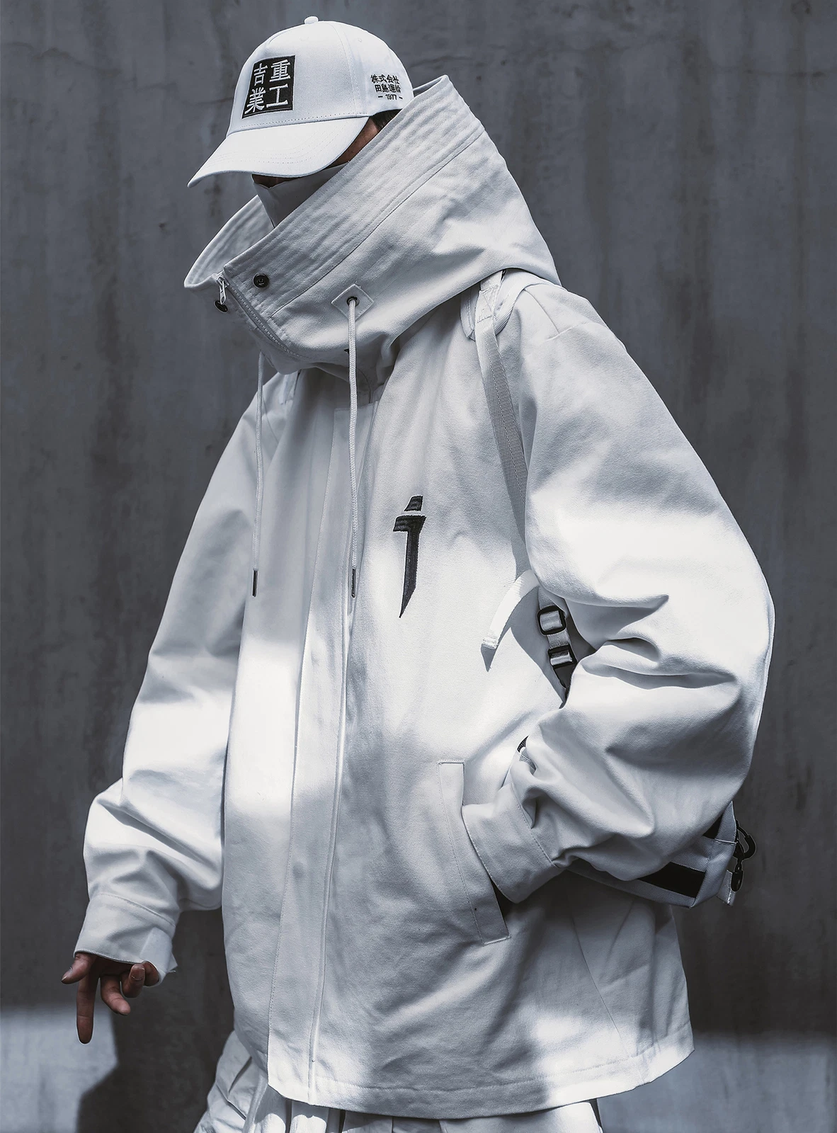 Niepce i-Tech Techwear Jacket Urban Streetwear Asian Hip Hop Funnel Hoodie image 7
