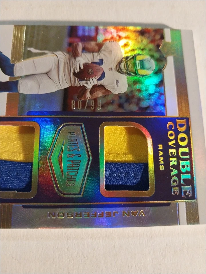2020 Plates and Patches Van Jefferson RC Dual Patch /99 SP Double Coverage - Image 3 of 3