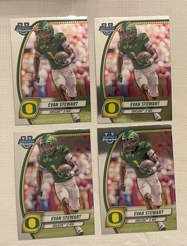 2024 Evan Stewart Bowman Chrome University Card Lot (4)