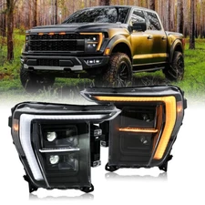Pair LED Headlights for Ford F-150 F150 14th Gen P702 2021 2022 2023 Front Lamps