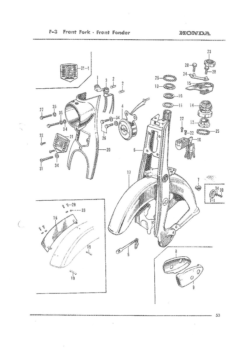 HONDA Parts Manual S65 S50 CS65 CS50 1965 1966 1967 1968