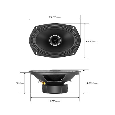 Recoil MX69 6X9 Inch 2-Way Pro Audio High Output Midrange Coaxial